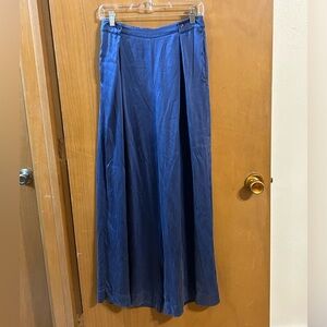 Intimately Free People Navy Wide Leg Pants Flowy Palazzo Lounge Boho Size M